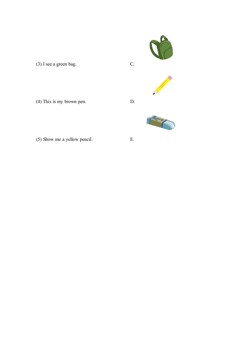 图片[2]-三年级英语上册Unit2_A_Let’s_learn同步习题(1)（人教版一起点）-学科资源库