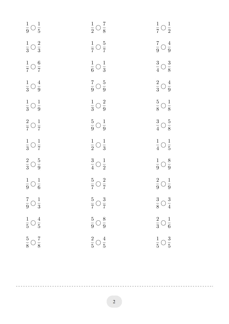 图片[2]-三年级数学上册口算题(分数比大小)1000题（人教版）-学科资源库