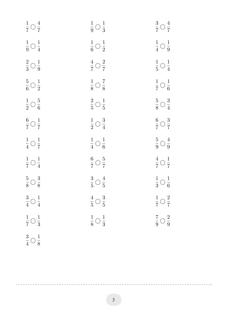 图片[3]-三年级数学上册口算题(分数比大小)1000题（人教版）-学科资源库