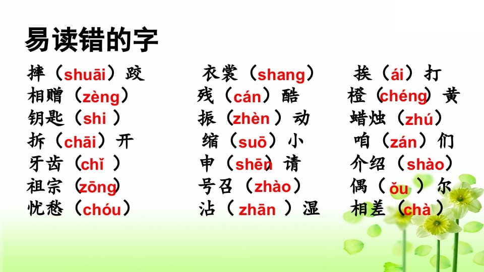 图片[2]-三年级语文上册专项1生字复习课件（部编版）-学科资源库