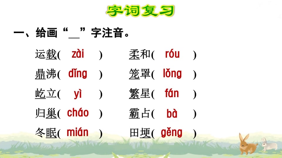 图片[2]-四年级语文上册第1单元复习-学科资源库