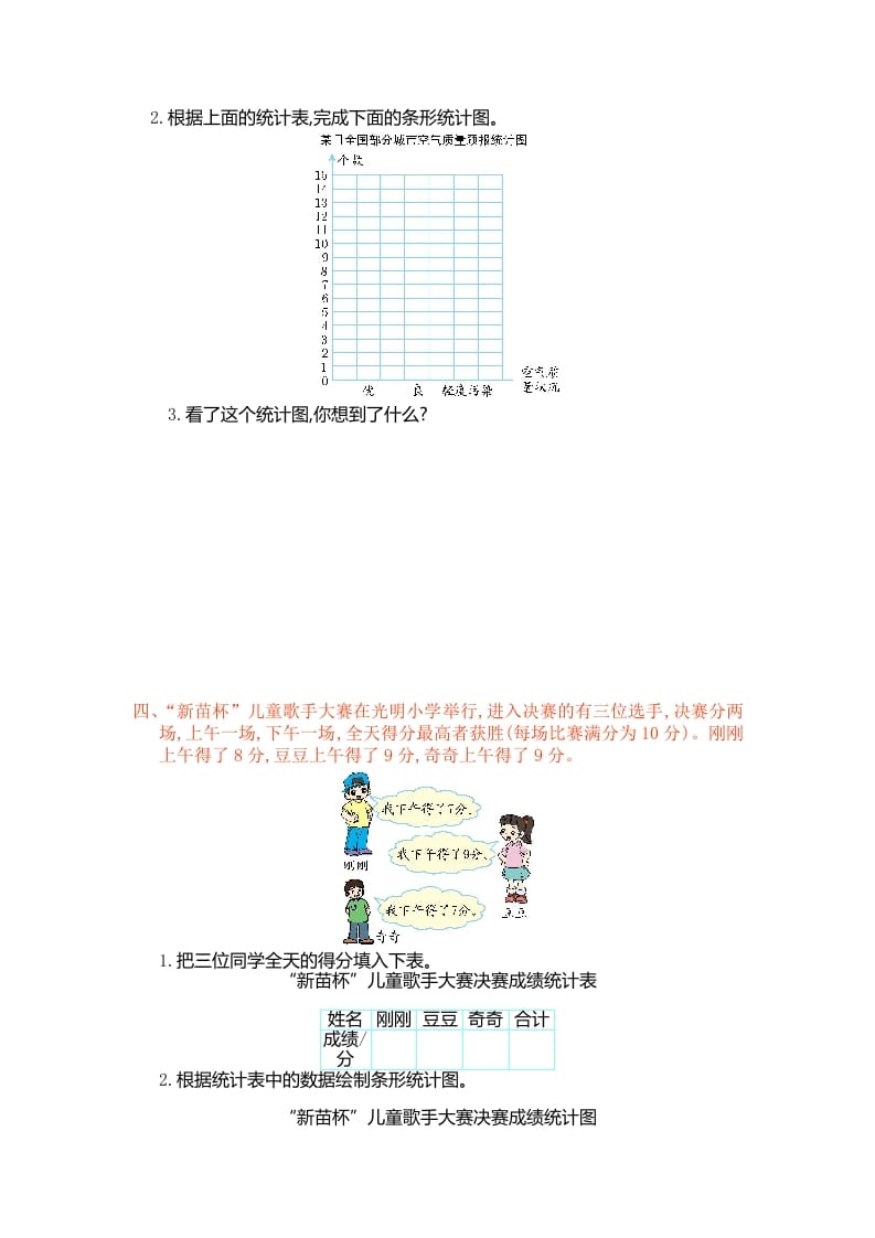 图片[3]-四年级数学上册第七单元测试卷（人教版）-学科资源库