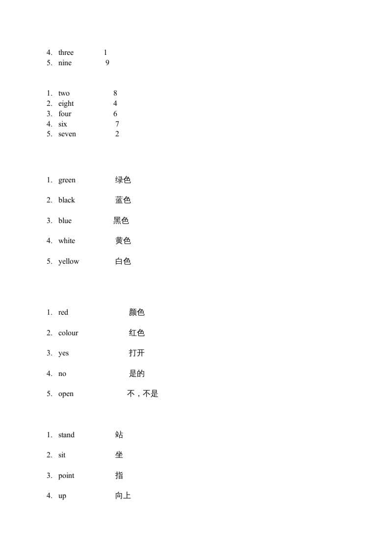 图片[2]-二年级英语上册单词练习题（人教版一起点）-学科资源库