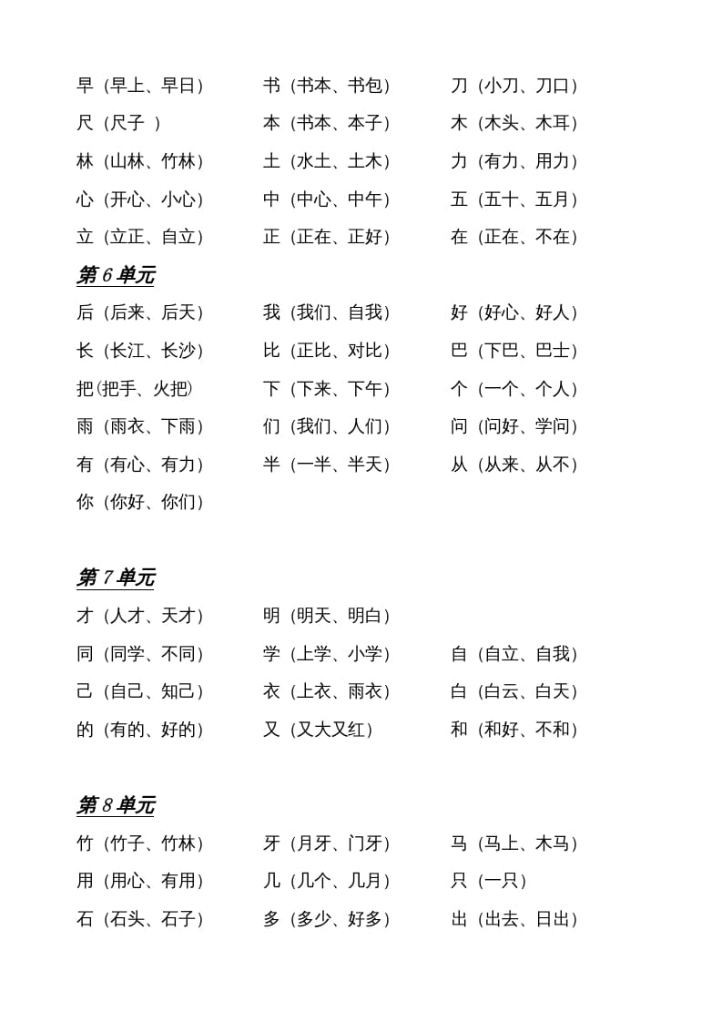 图片[3]-一年级语文上册小学期末复习资料(四)11页（部编版）-学科资源库