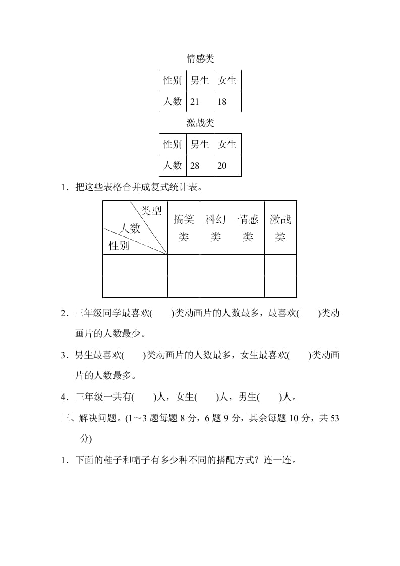 图片[2]-三年级数学下册期末归类卷(3)-学科资源库