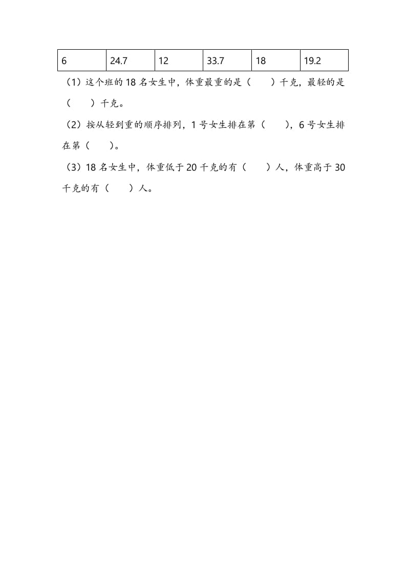 图片[3]-三年级数学下册9.2简单的数据排序和分组-学科资源库