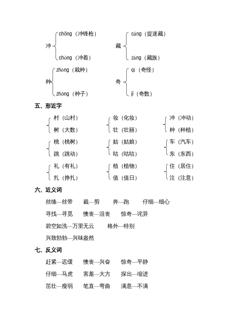图片[2]-二年级语文下册第一单元知识点梳理-学科资源库