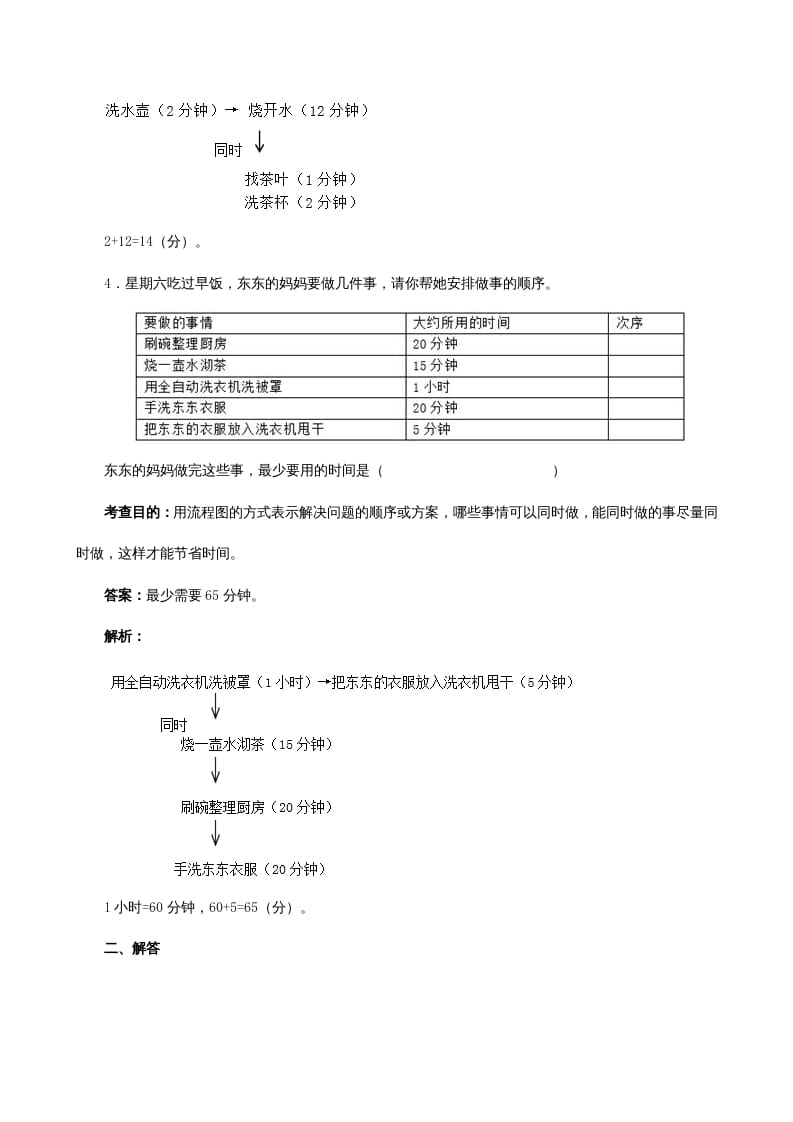 图片[2]-四年级数学上册《数学广角──优化》同步试题（人教版）-学科资源库