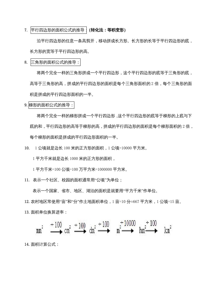 图片[2]-五年级数学上册第二单元多边形的面积（苏教版）-学科资源库