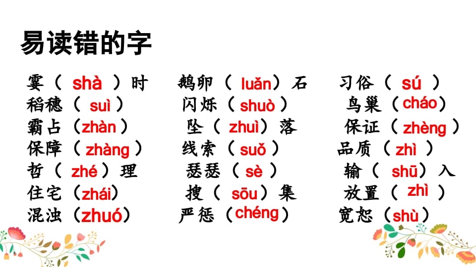 图片[2]-四年级语文上册生字专项复习-学科资源库