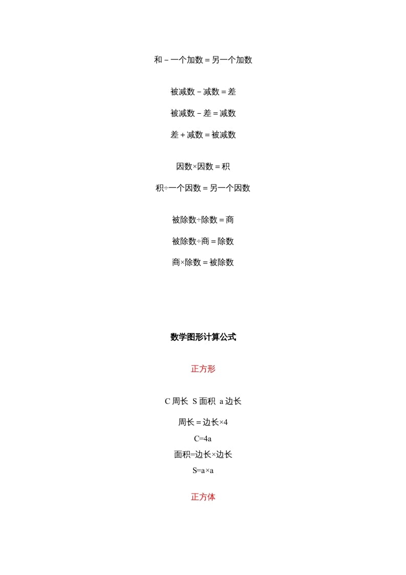 图片[2]-五年级数学下册小学一到六年级关系式及公式-学科资源库