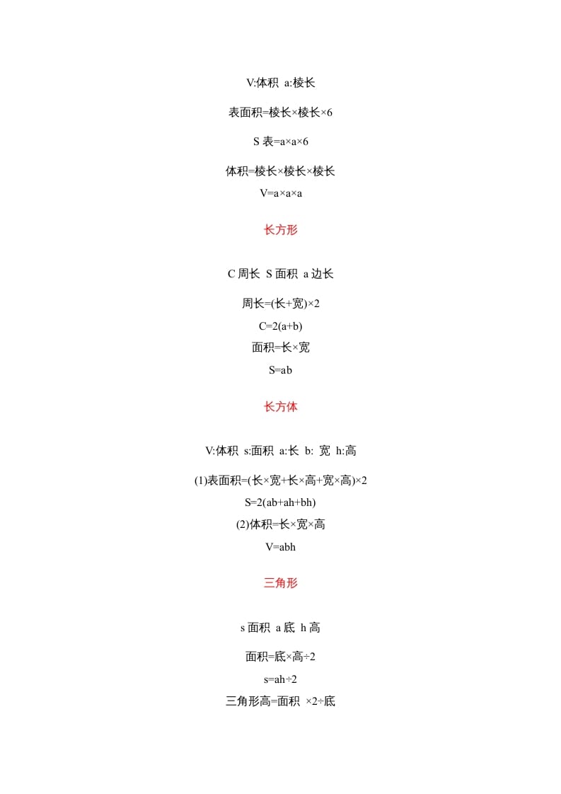 图片[3]-五年级数学下册小学一到六年级关系式及公式-学科资源库