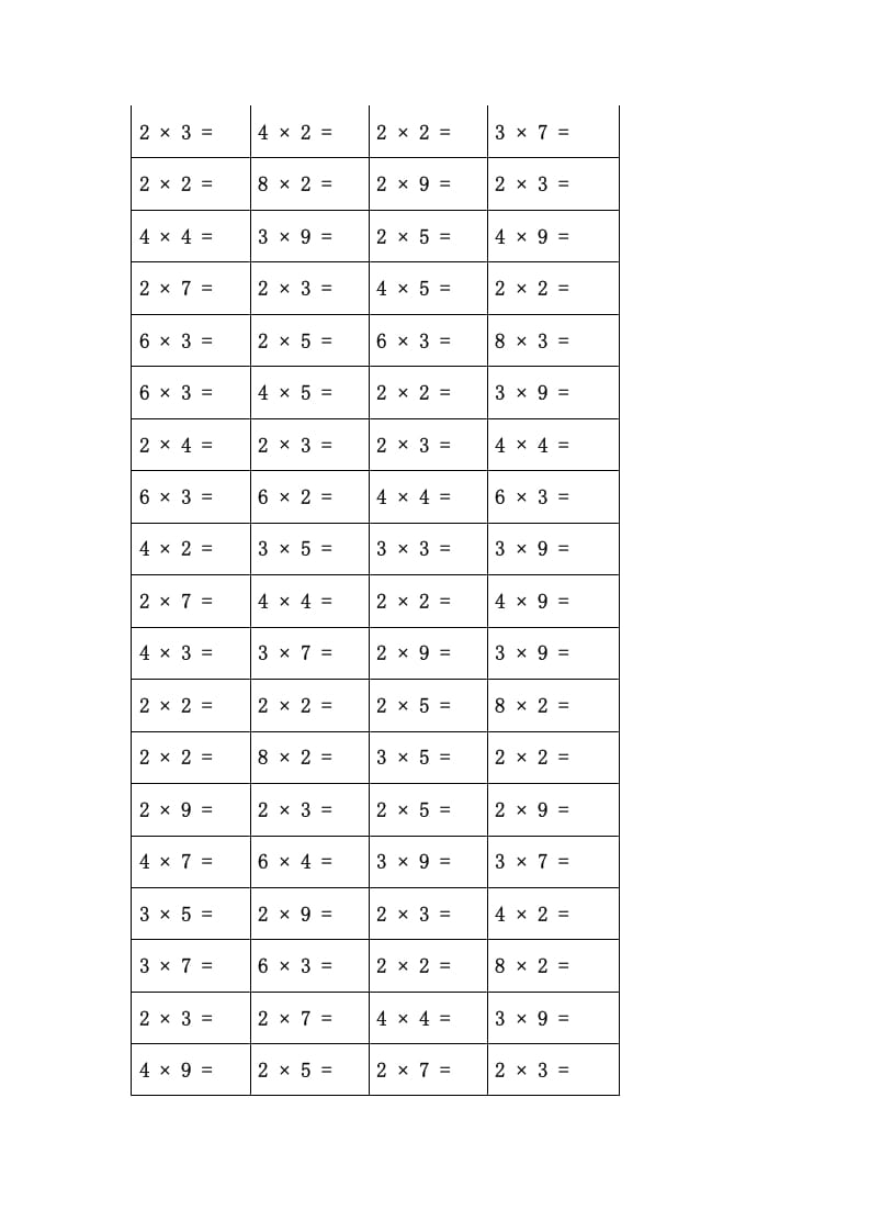 图片[3]-二年级数学上册乘法口诀练习题(84页)（苏教版）-学科资源库