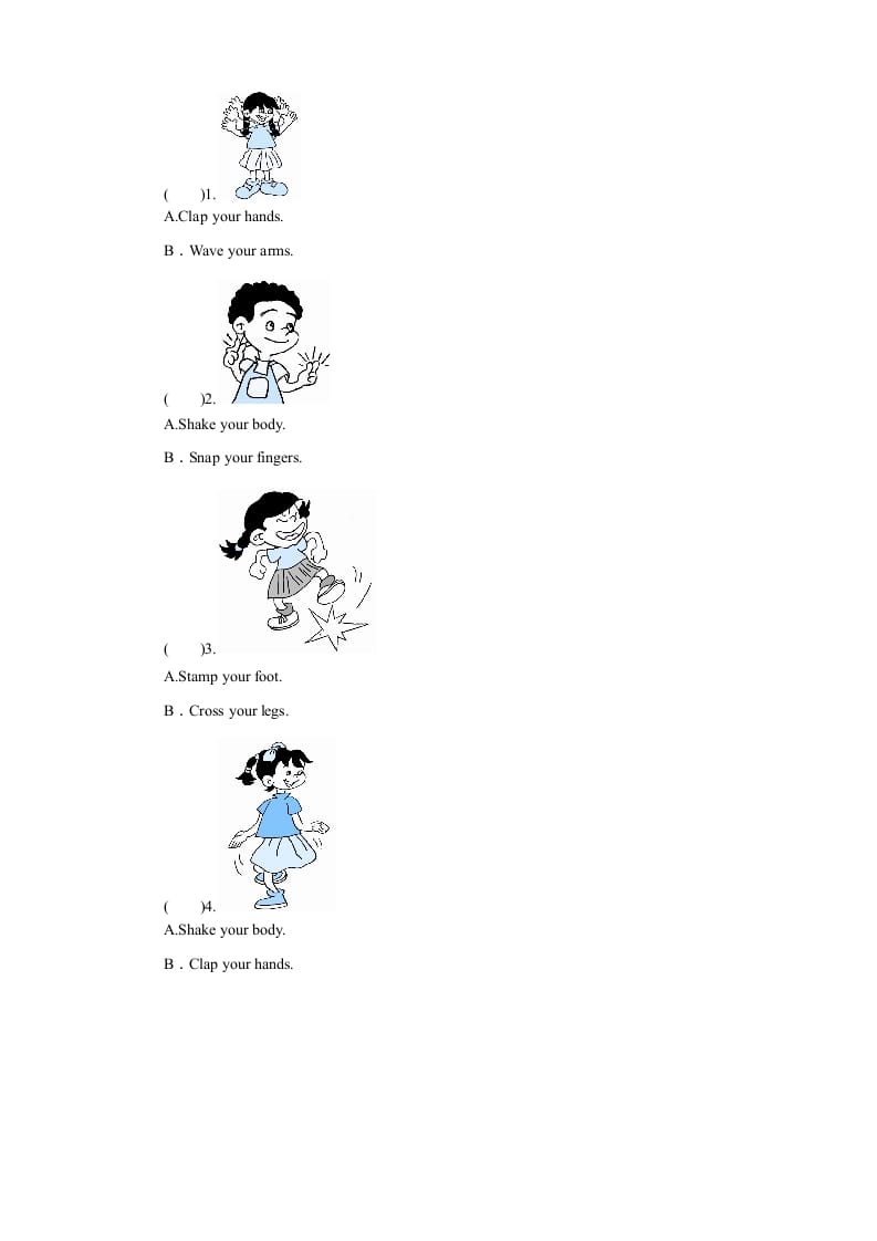图片[2]-三年级英语上册课时测评unit3Lookatme-PartB练习及答案(2)（人教PEP）-学科资源库