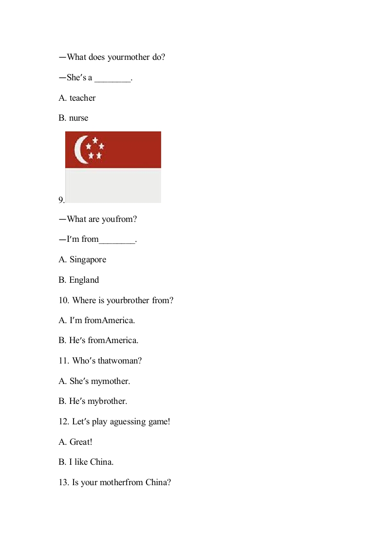 图片[3]-四年级英语上册Lesson6课时达标（精通版四上）（人教版一起点）-学科资源库