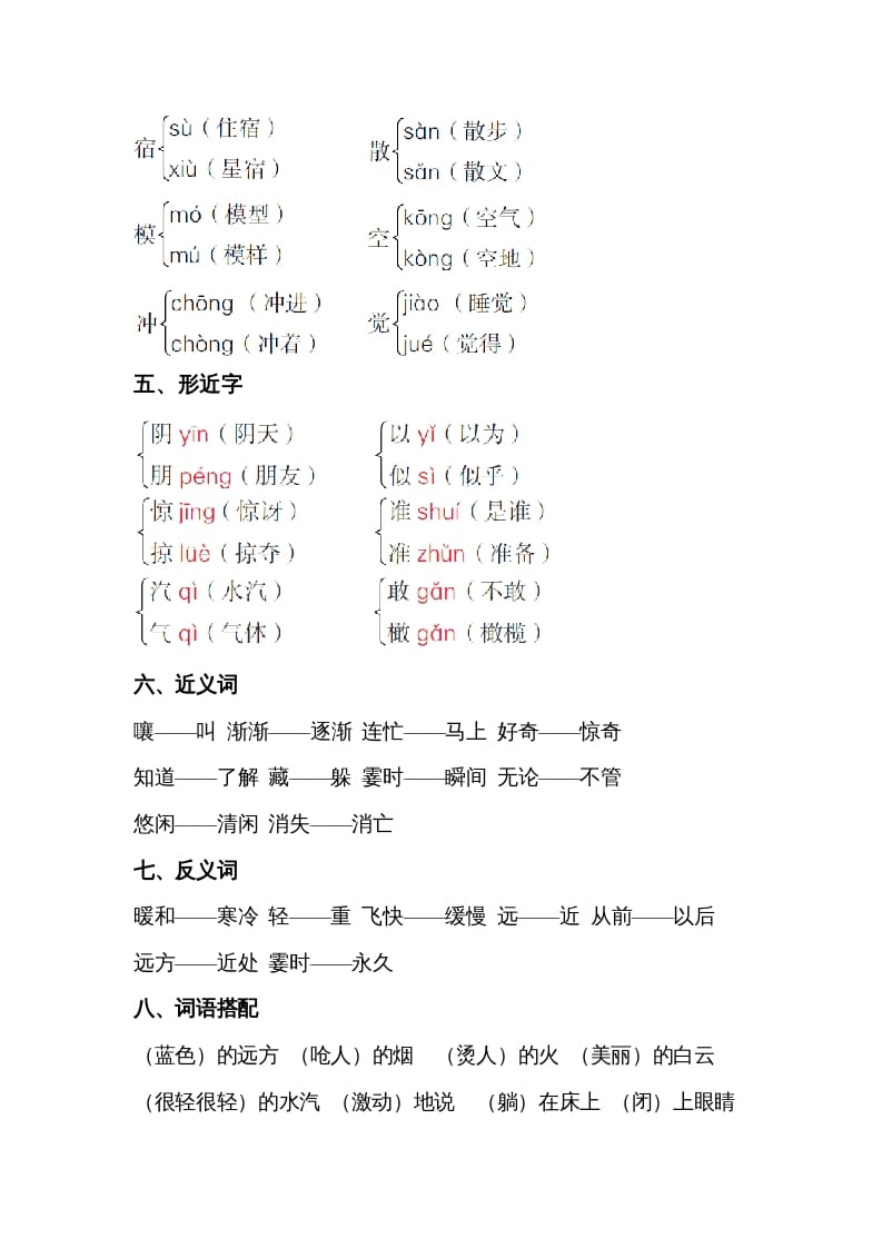 图片[2]-二年级语文上册第七单元知识梳理（部编）-学科资源库