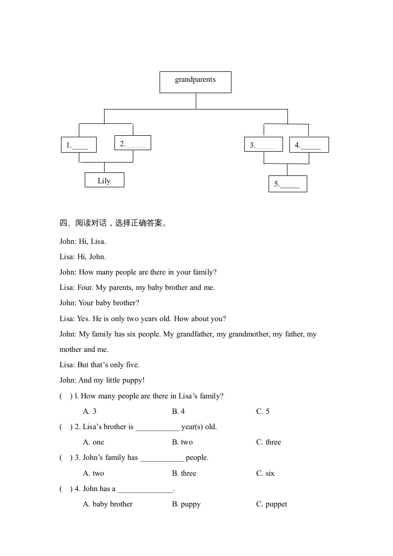图片[2]-四年级英语上册Unit6_A_阶段训练（人教版一起点）-学科资源库