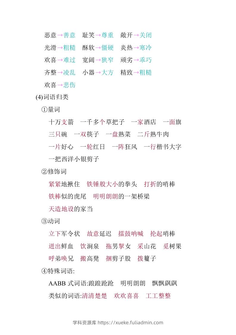 图片[3]-五年级语文下册02.第二单元知识小结（部编版）-学科资源库