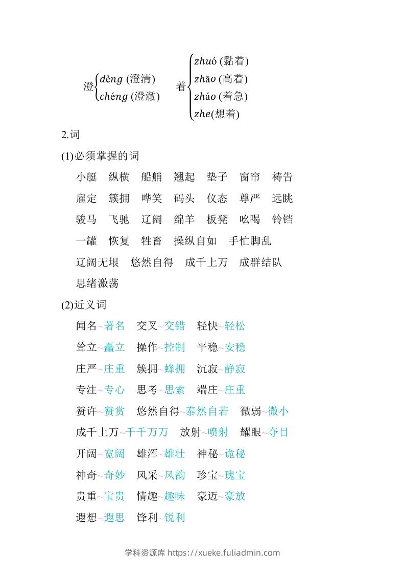 图片[2]-五年级语文下册06.第七单元知识小结（部编版）-学科资源库