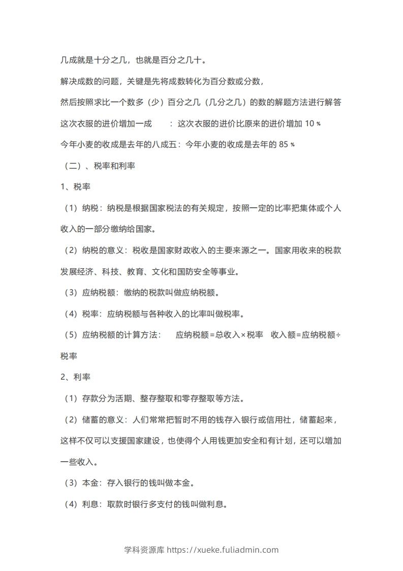 图片[2]-六年级下册数学必背知识点汇总-学科资源库
