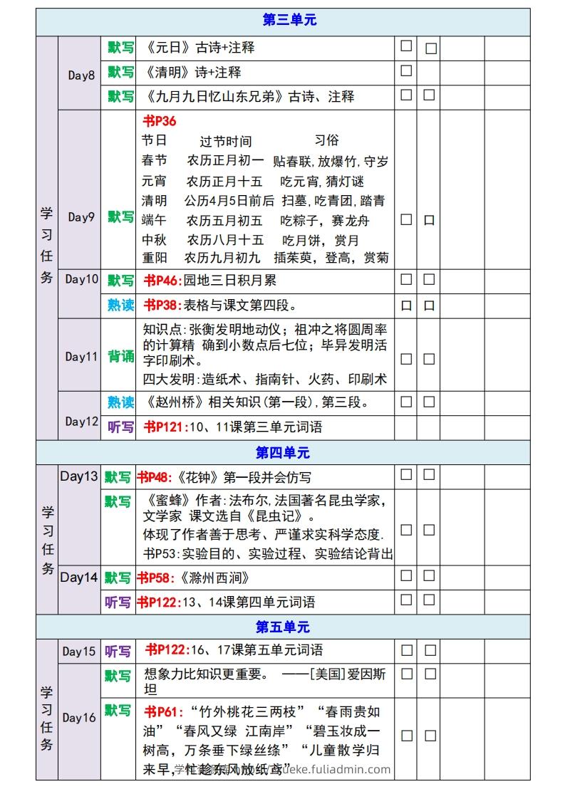 图片[2]-【新版】三年级下册语文期末重点内容复习单-学科资源库
