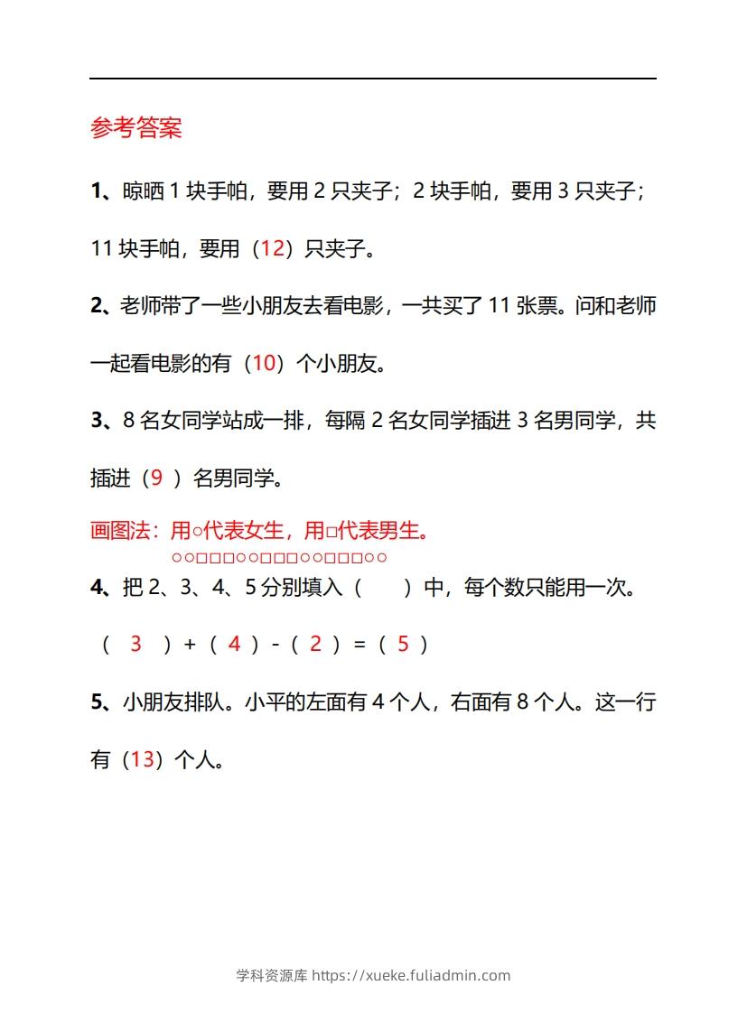 图片[2]-一年级下册数学思维训练30天-副本-学科资源库