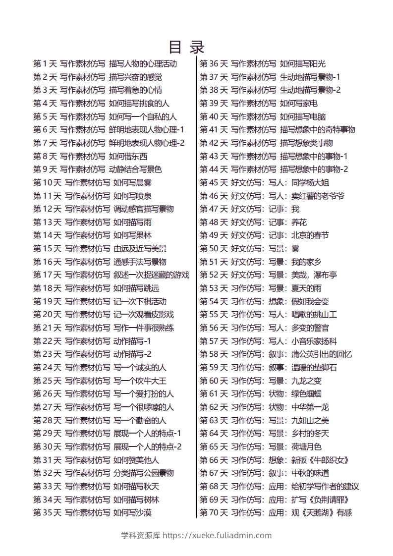 6年级下好文仿写小练笔新146页-学科资源库