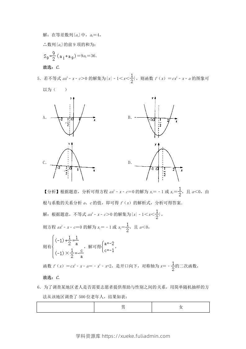 图片[2]-2020-2021年北京市昌平区高二数学下学期期末试题及答案(Word版)-学科资源库