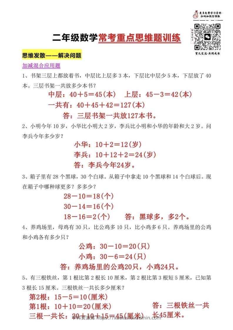 二上数学常考重点思维训练题-学科资源库