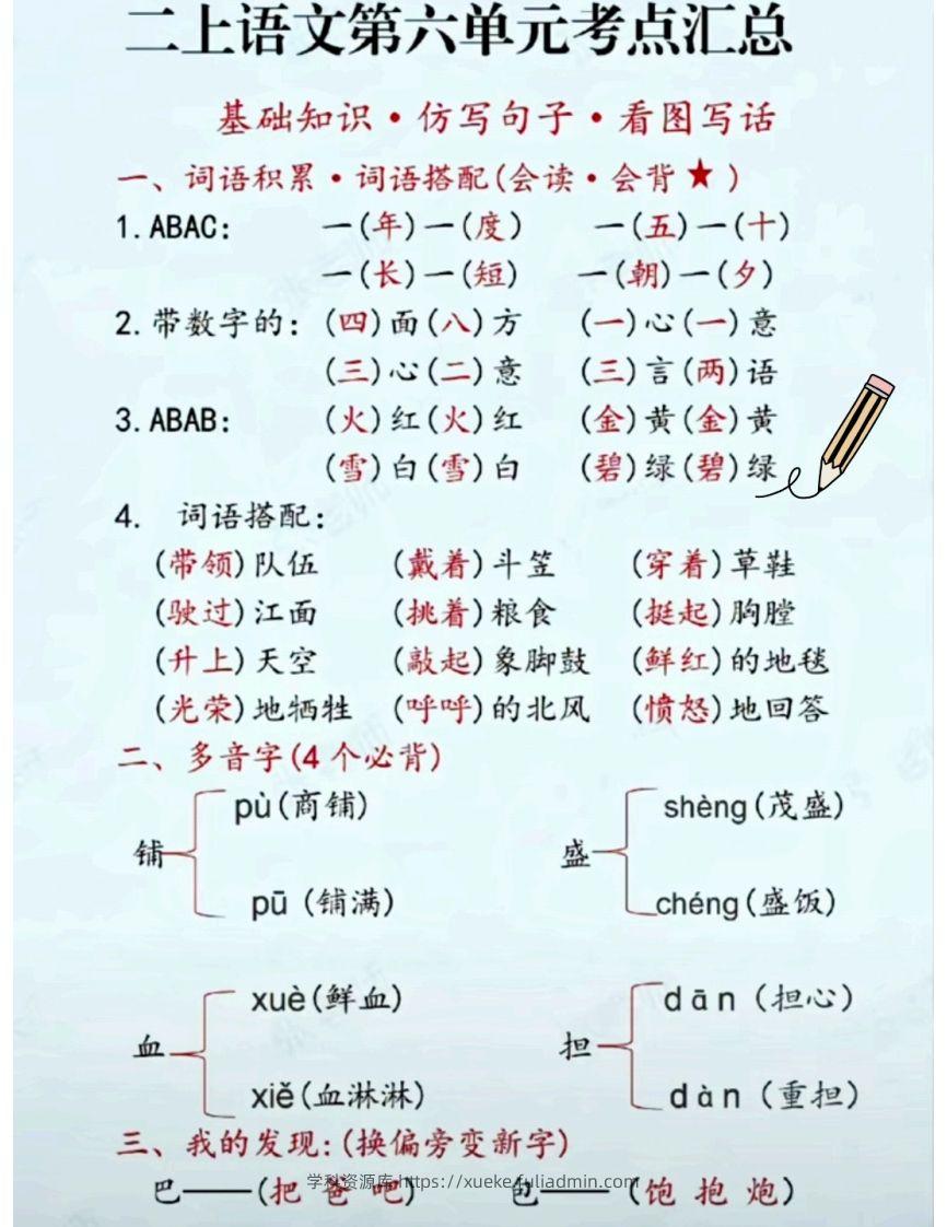 二上语文第六单元考点汇总-学科资源库