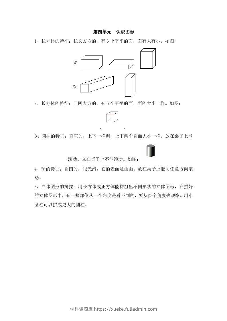 一上数学第四单元认识图形-学科资源库