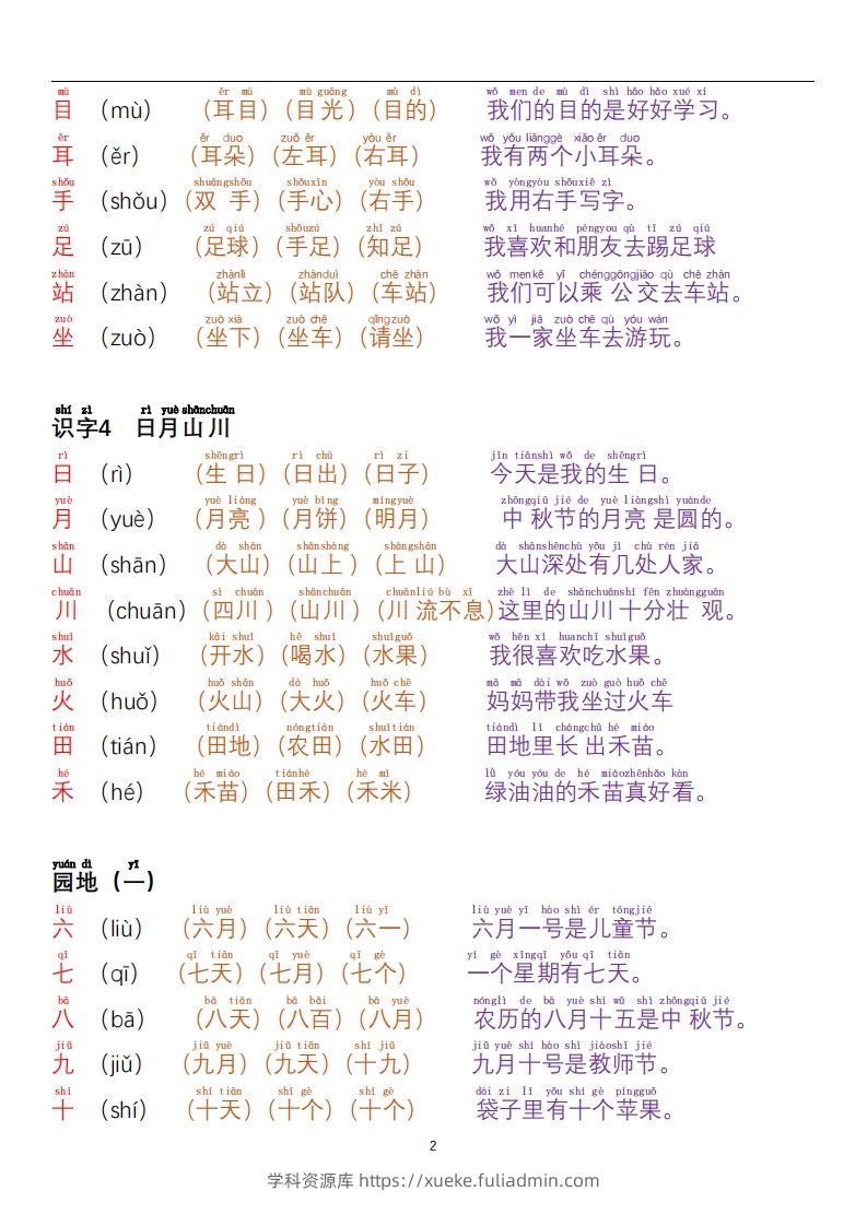 图片[2]-【24秋-每日晨读彩色阅读本】一上语文-学科资源库