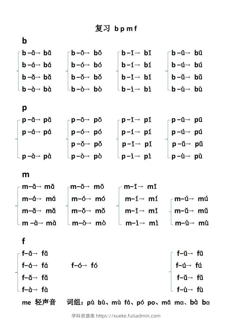 【拼音】【拼音】拼读-学科资源库