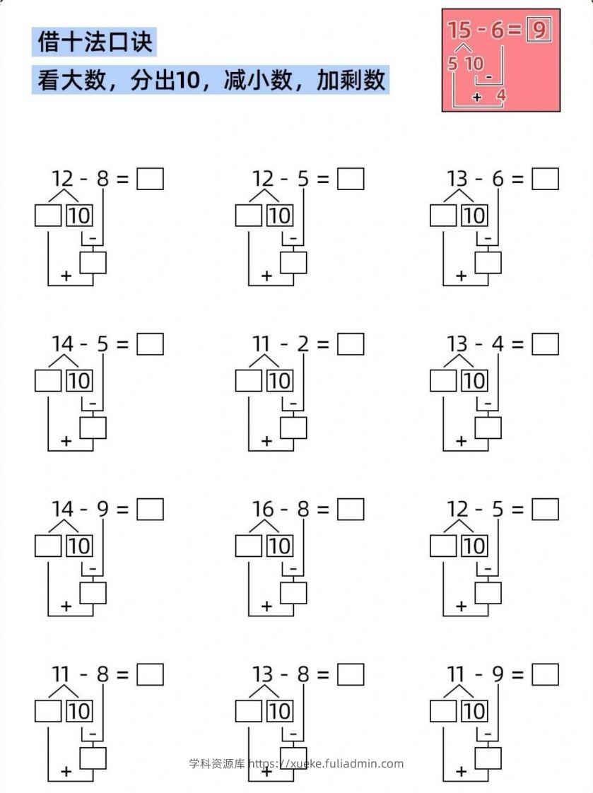 图片[2]-【数学】破十法，凑十法-学科资源库