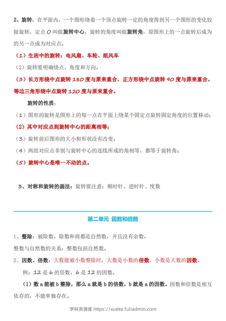 图片[2]-五下数学：人教版数学知识点-学科资源库