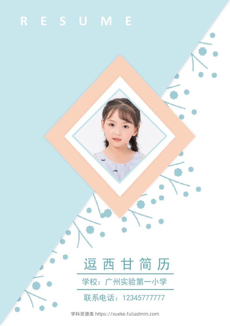 精选-小升初简历27-学科资源库