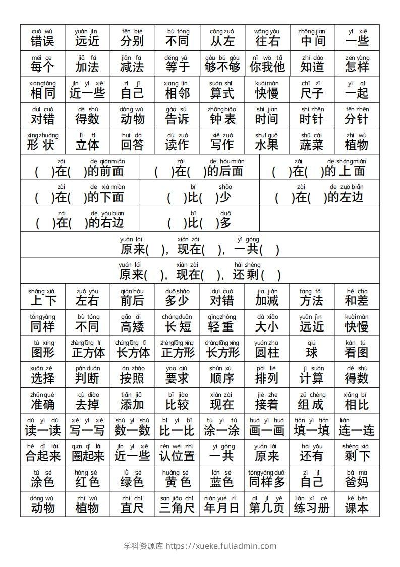 图片[2]-幼小衔接语文常用字词认读-学科资源库
