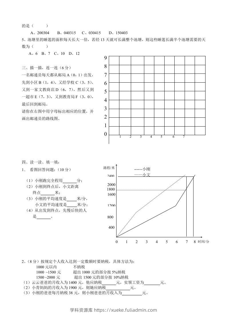 图片[2]-六下数学名校期末测试卷（03）含答案人教版-学科资源库